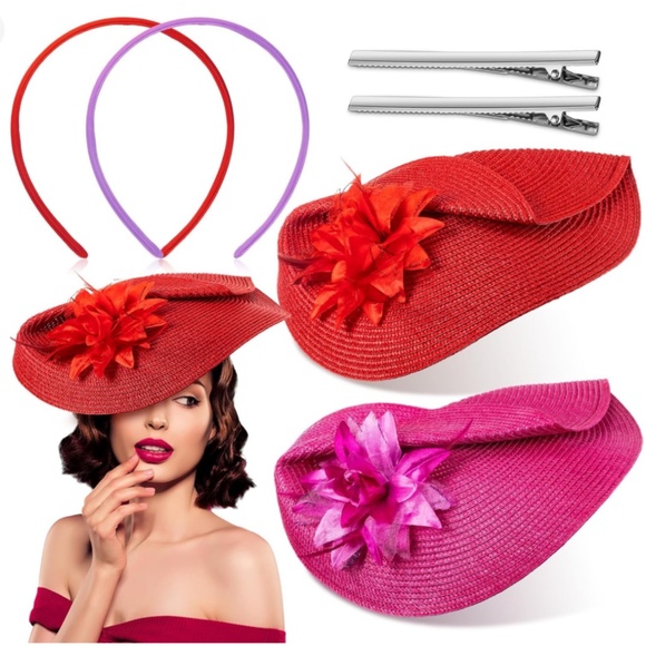 Women’s 2 Piece Derby Hats - Fascinator Hats - Picture 1 of 5